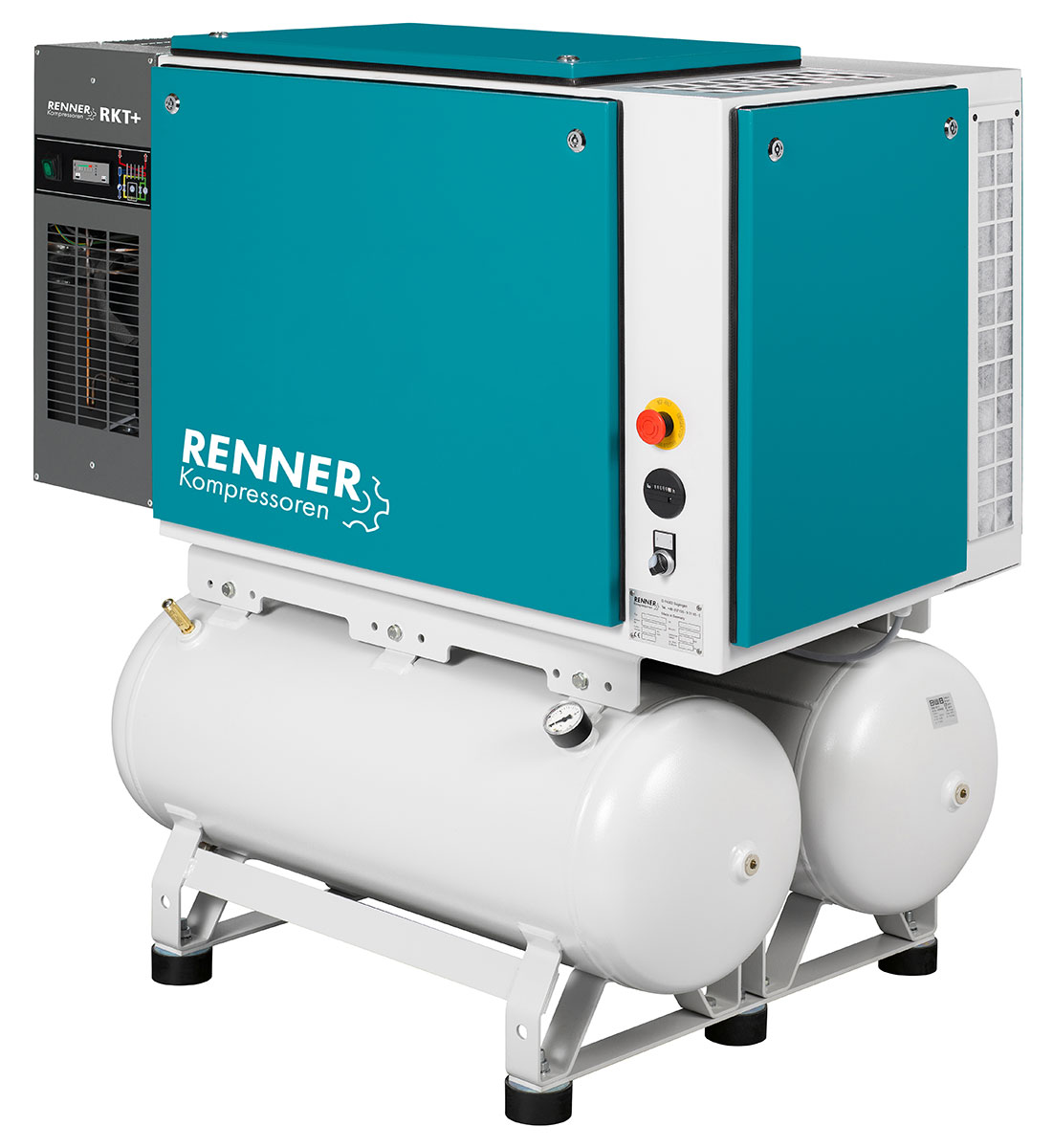 Renner RIKO 700/2x90 S - 960/2x90 S Industriekompressor 4,0-5,5 kW schallgedämmt, 10 bar, 2x90 Liter verzinkt