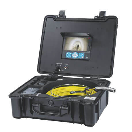 Rohrinspektionskamera 23 mm Video mit 30m-Glasfaserkabel und 7" Monitor mit DVR-Funktion