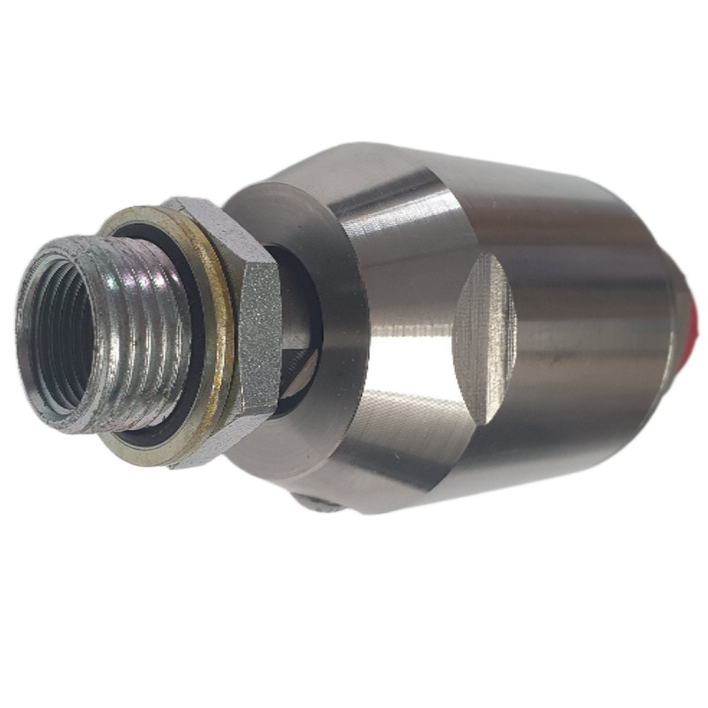 Pipe cleaning nozzle for manhole cleaning without head, 1/2" - 1" with direct hose connection