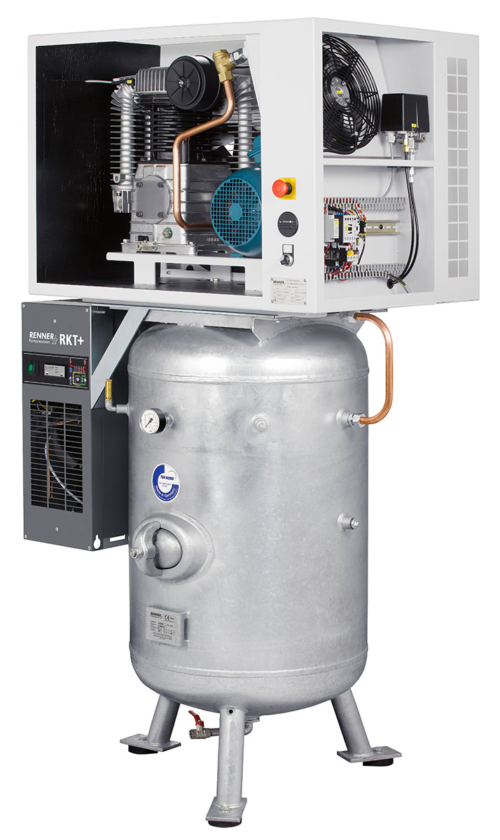 RIKO 700/270 ST-S - 960/270 ST-S Industriekompressor schallgedämmt 4,0-5,5 kW, 10-15 bar, 270 Liter stehend
