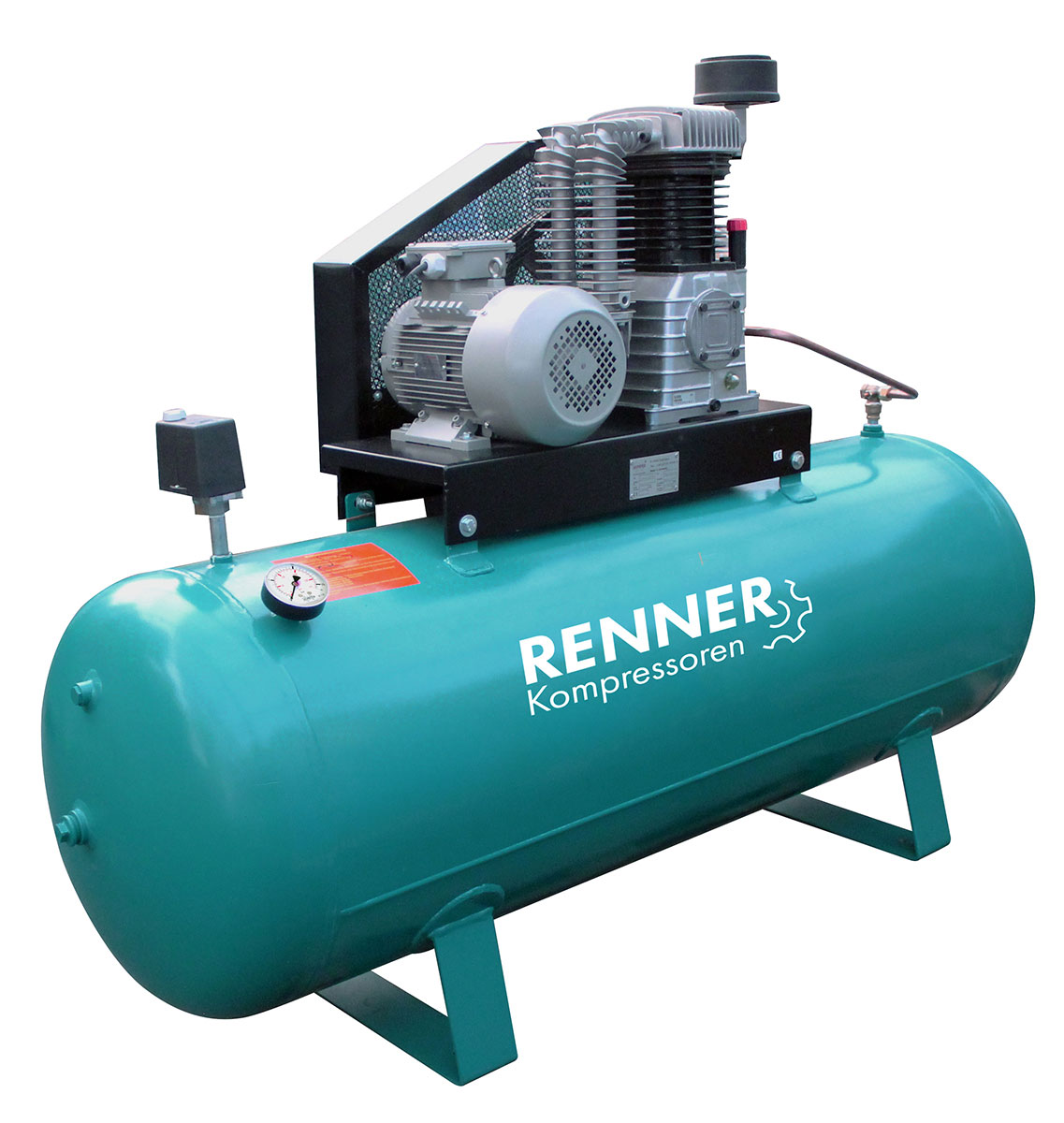 RENNER RIK-H 500/1800 stationärer Industriekompressor 11,0 kW, 15 bar, 500 Liter Druckluftbehälter AD2000
