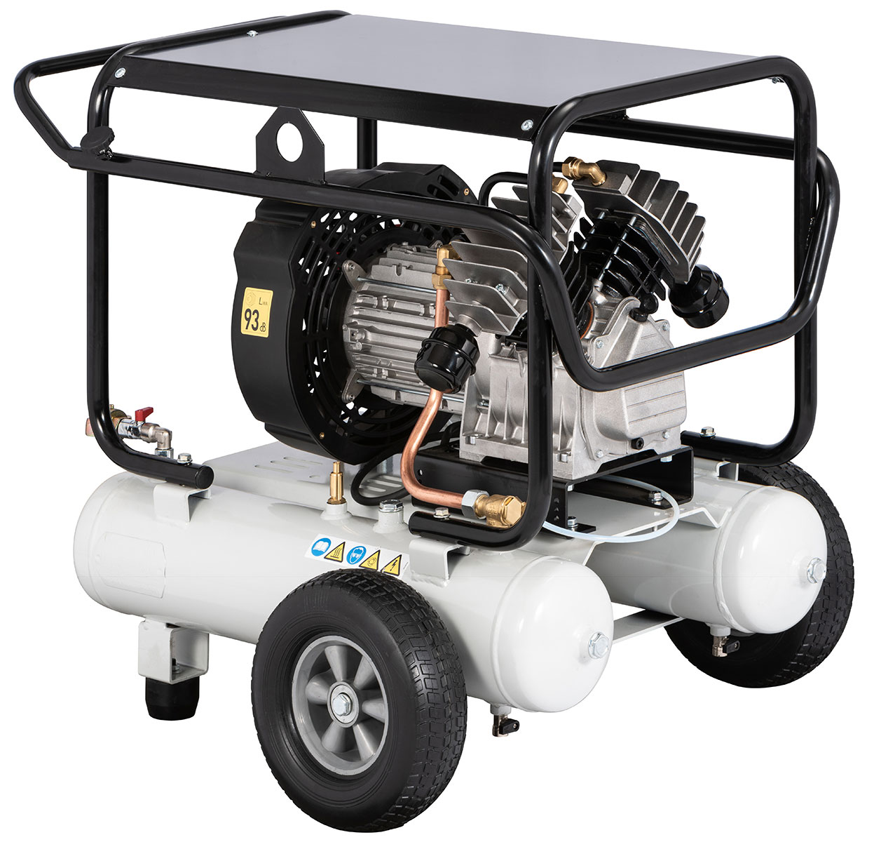 RENNER REKO 350W/22 mobiler Kolbenkompressor für Abwassertechnik,  2,2 kW, bis 10 bar, 2x11 Liter, mit Druckminderer