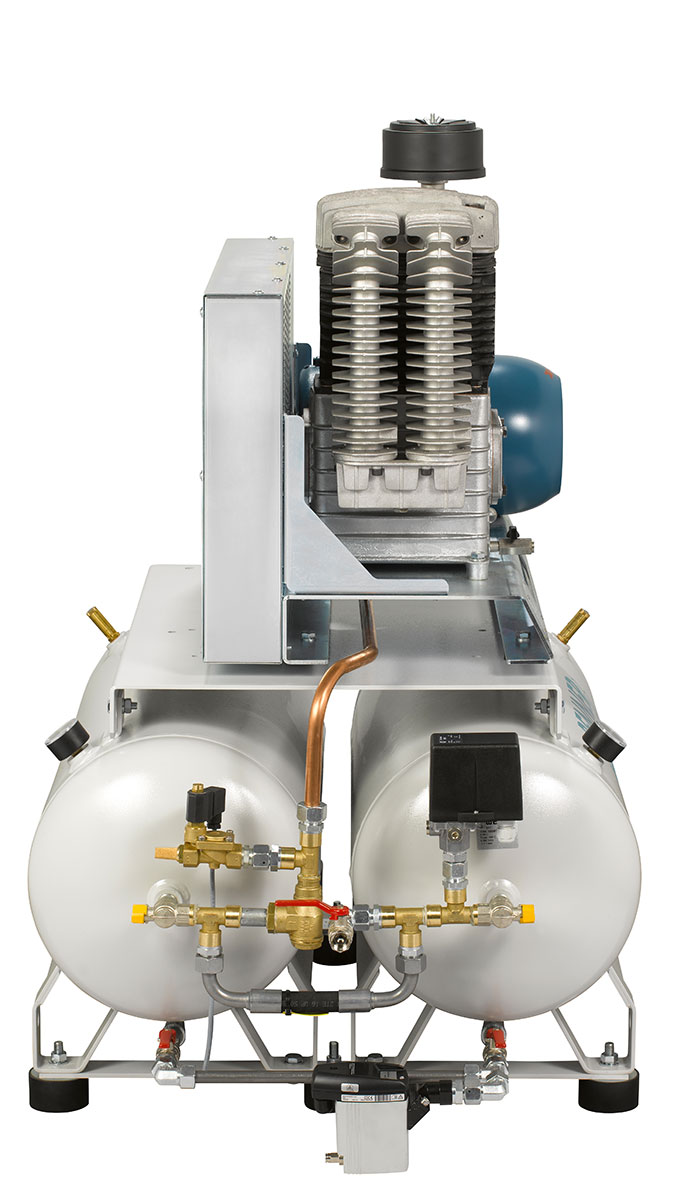 RIKO 700/2x90 - 960/2x90 Stationary Piston Compressor for Industry 4.0-5.5 kW, 10 bar, 2x90 l